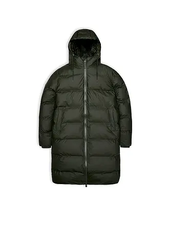RAINS | Steppmantel ALTA LONGER PUFFER JACKET | grün